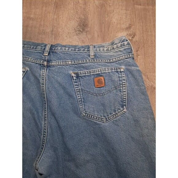 Carhartt Jeans Mens 42x32 Medium Blue Denim Relaxed Fit Liner 100% Cotton - Picture 5 of 11